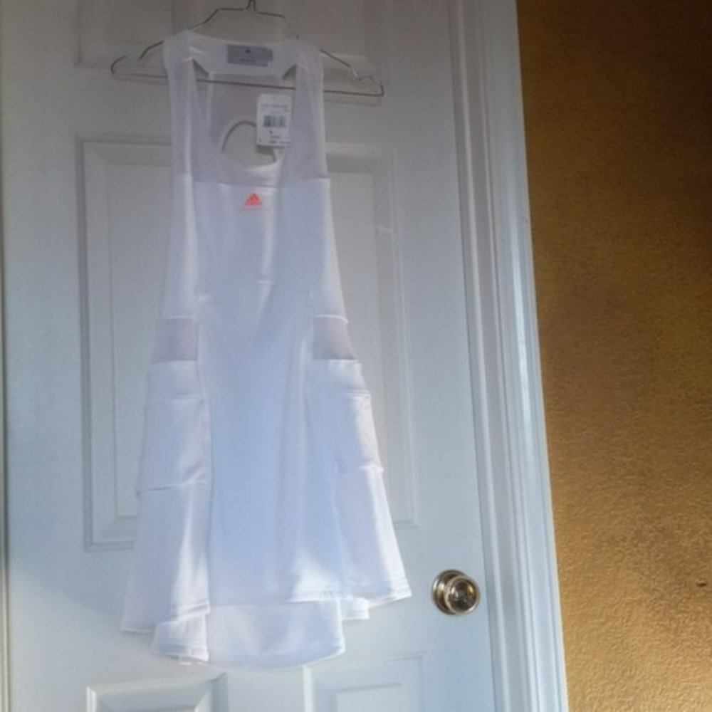 NWT Adidas Stella McCartney RARE BEAUTIFUL White Tennis Dress M Medium - Picture 6 of 10